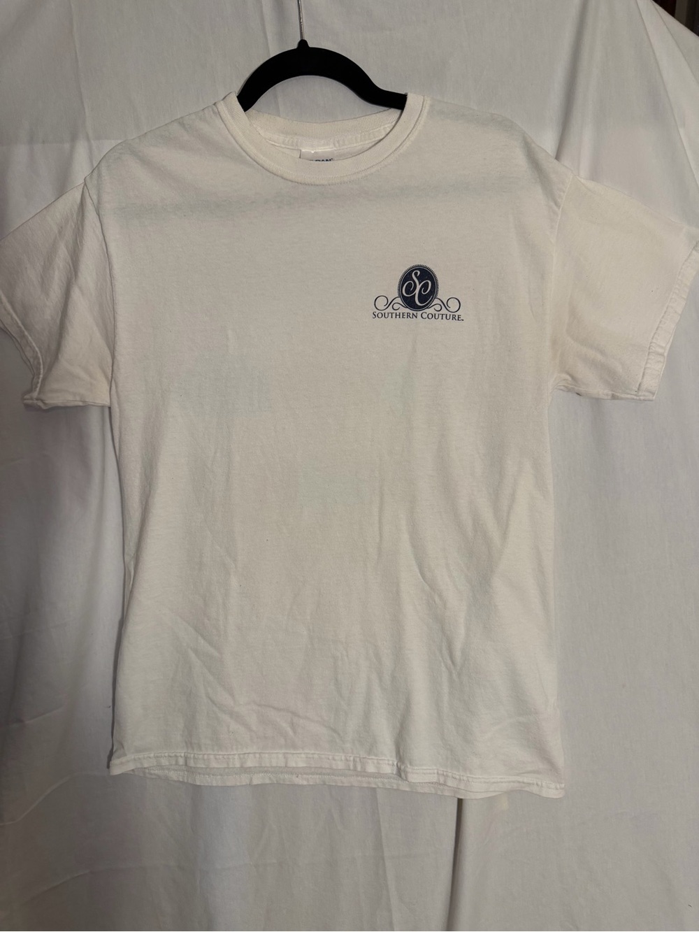 #301 Southern Couture White Logo Tee